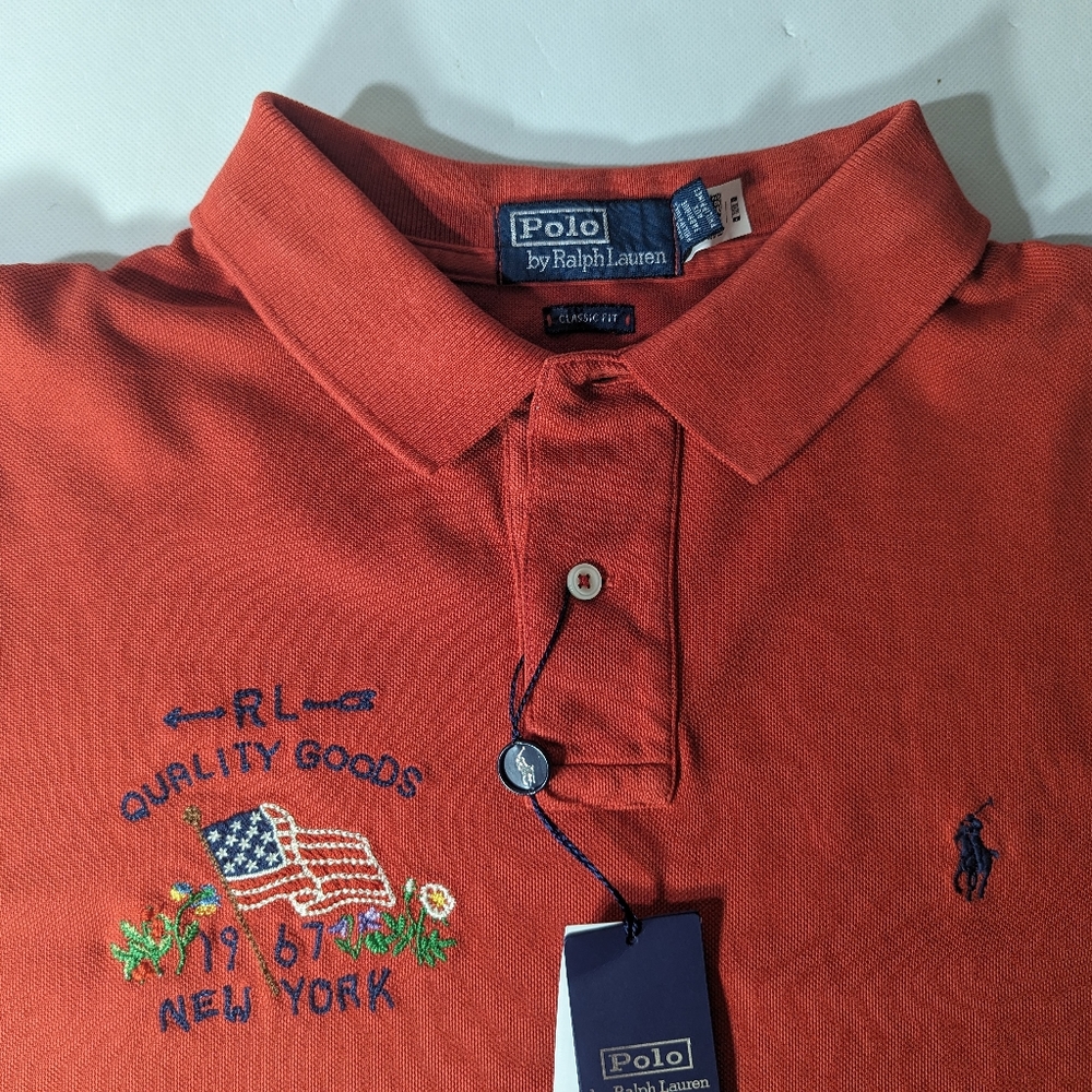 NEW- Size M Men's Polo Ralph Lauren Polo Shirt Cotton Classic Fit Red MSRP$125 - Picture 8 of 9